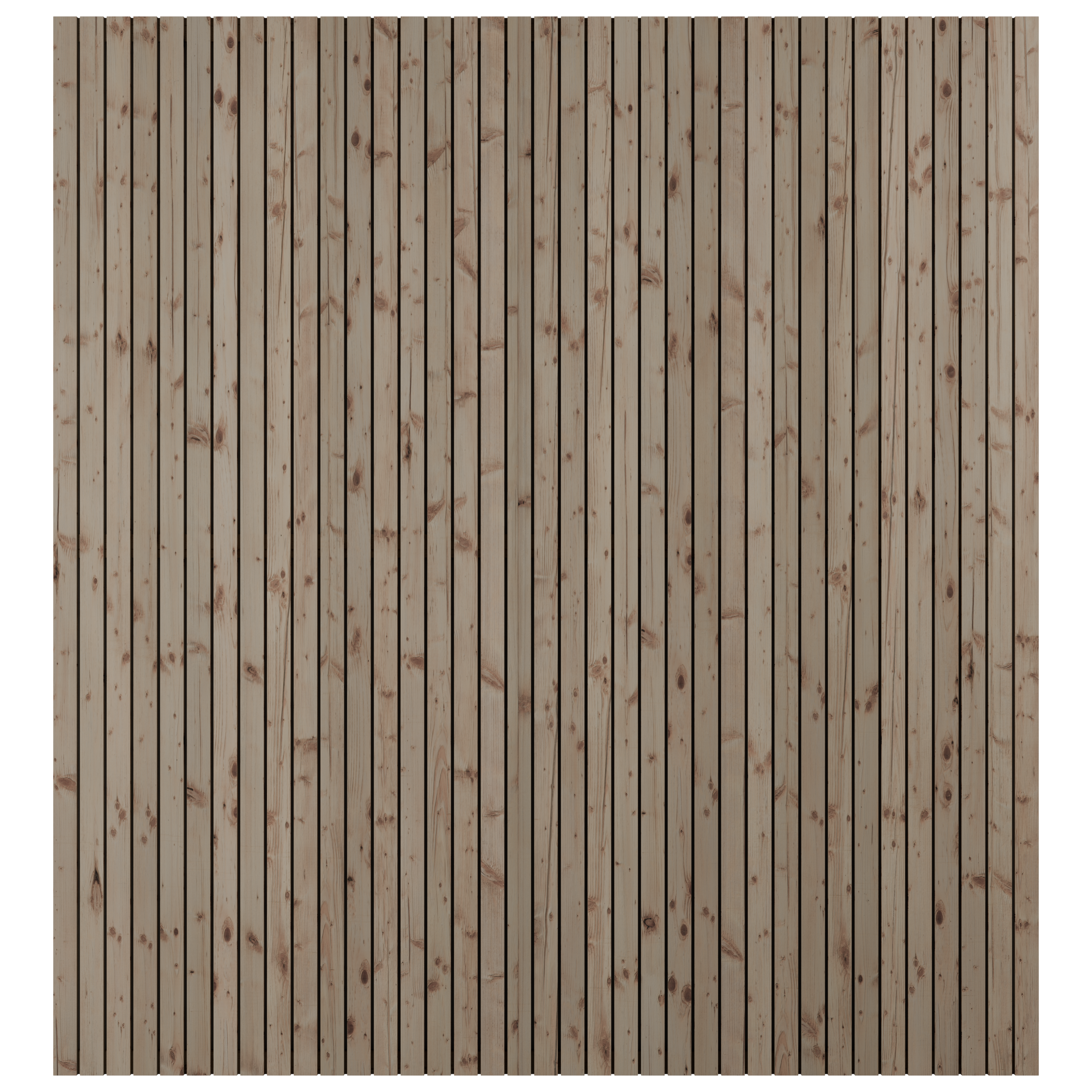 European Larch Slatted Fence Panels (6mm Spacings)