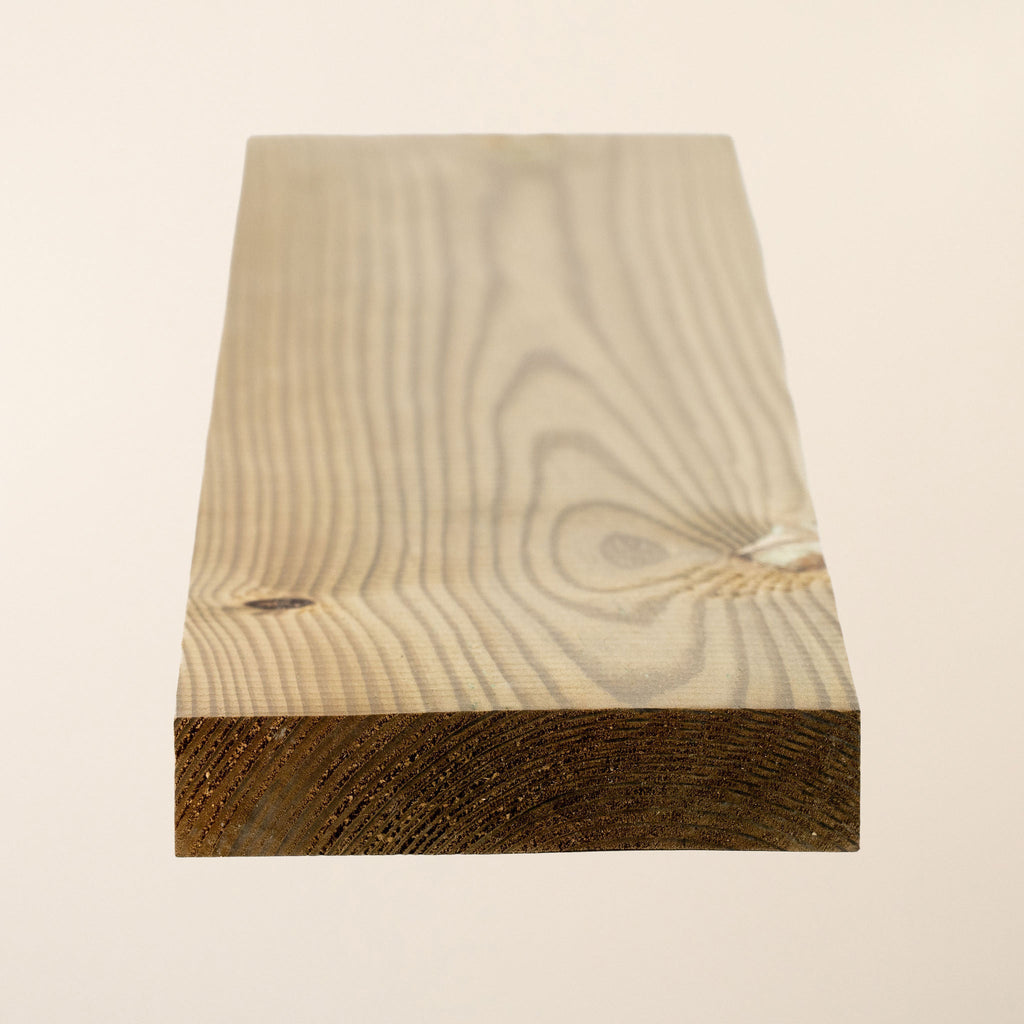 4" x 1" Treated Scandinavian Redwood Planed Square Edge Board