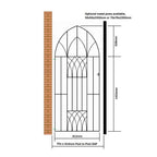 Altarnun Steel Bow Top Tall Garden Gate