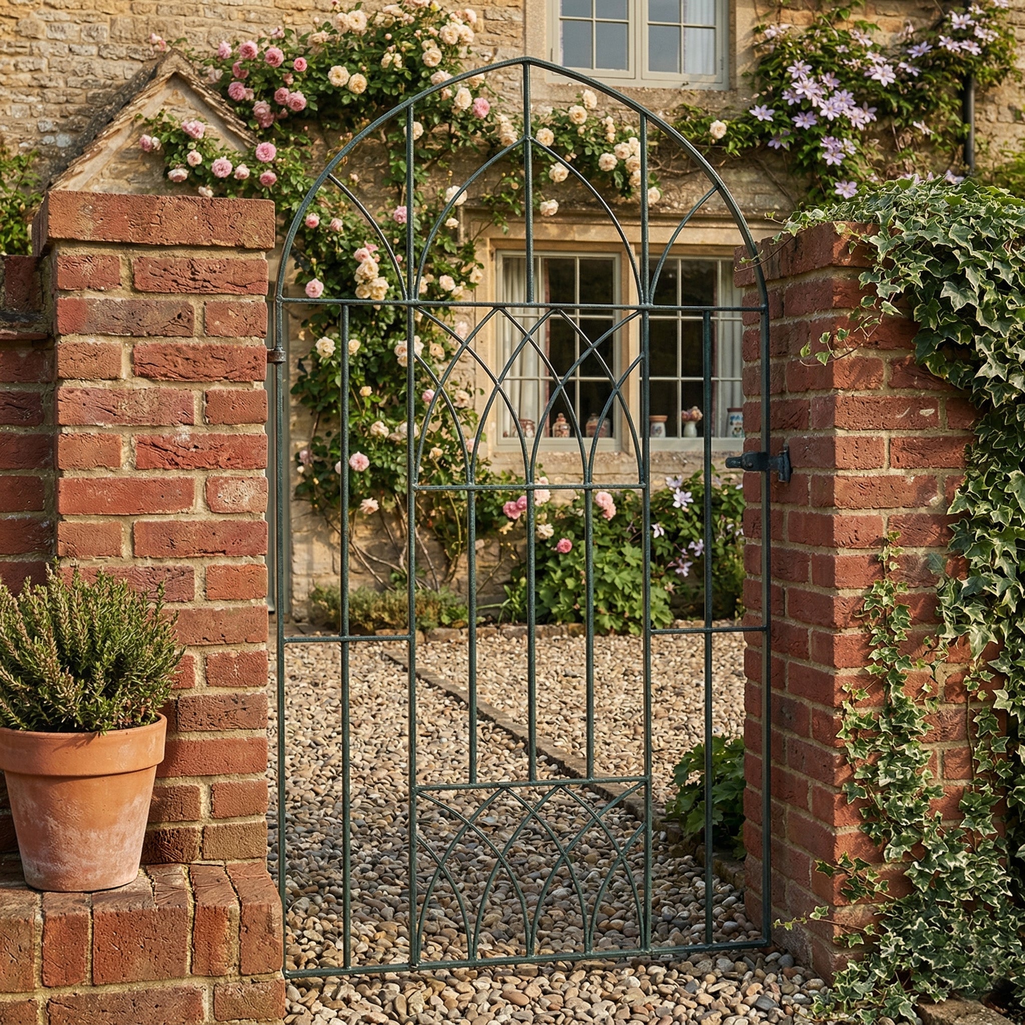 Altarnun Steel Bow Top Tall Garden Gate