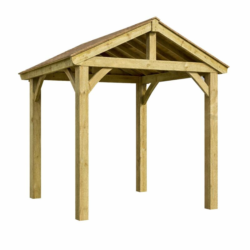 Apex Featheredge Roof Pressure-Treated Full Height Porch (4 Posts)