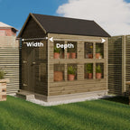 Ruby Apex Roof Potting Shed