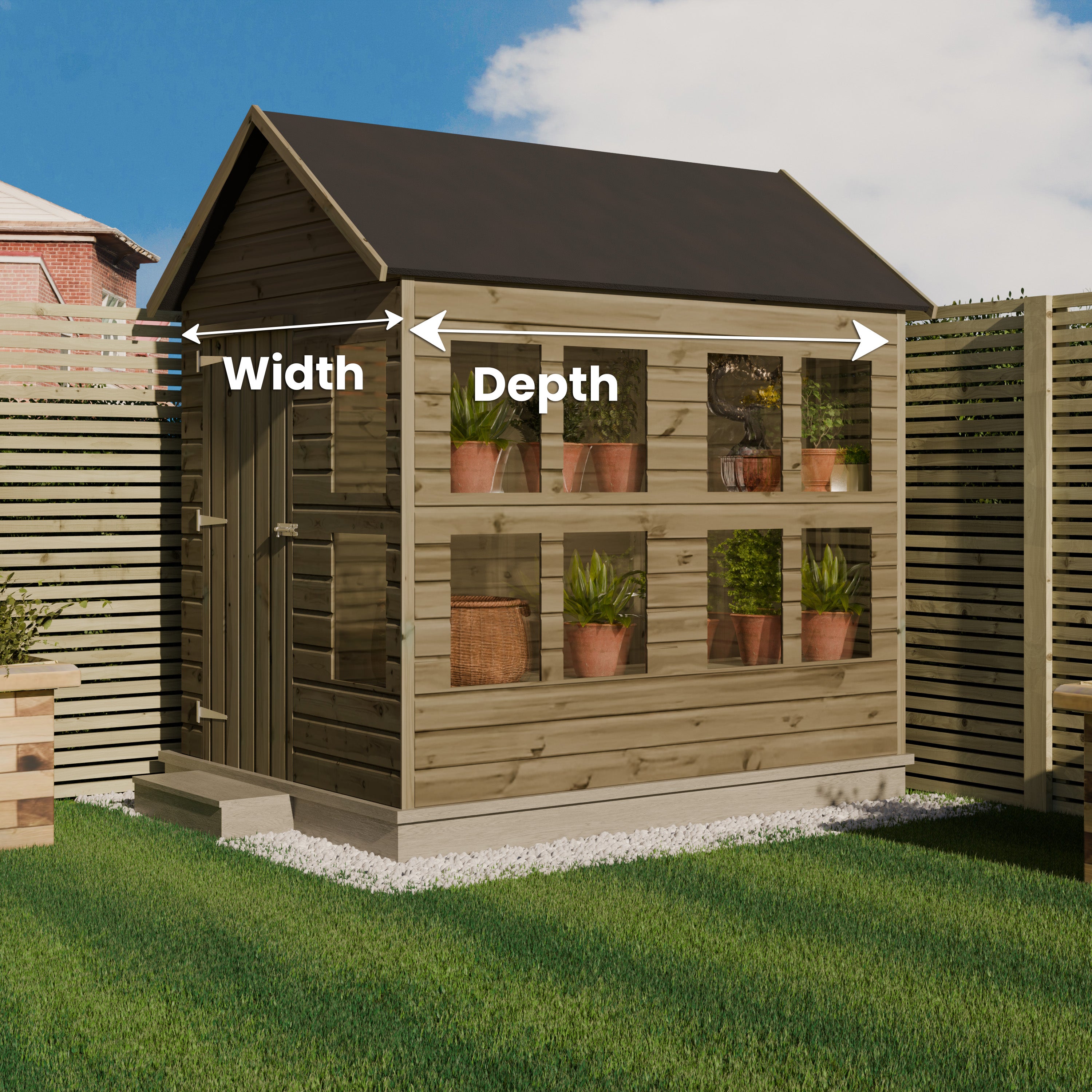 Ruby Apex Roof Potting Shed