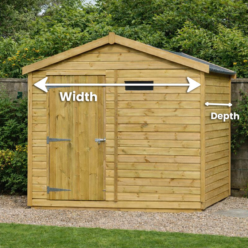 Ruby Apex Felt Roof Security Shed