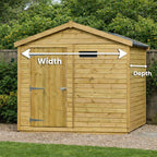 Apex Felt Roof Pressure Treated Timber Security Shed