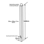 In Ground Ball Top Metal Fence Post