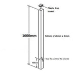 In-Ground Flat Top Metal Gate Post
