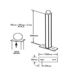Bolt Down Ball Top Metal Fence Post