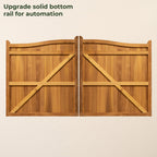 Iroko Swan Neck Mortise & Tenon Driveway Sliding Gate