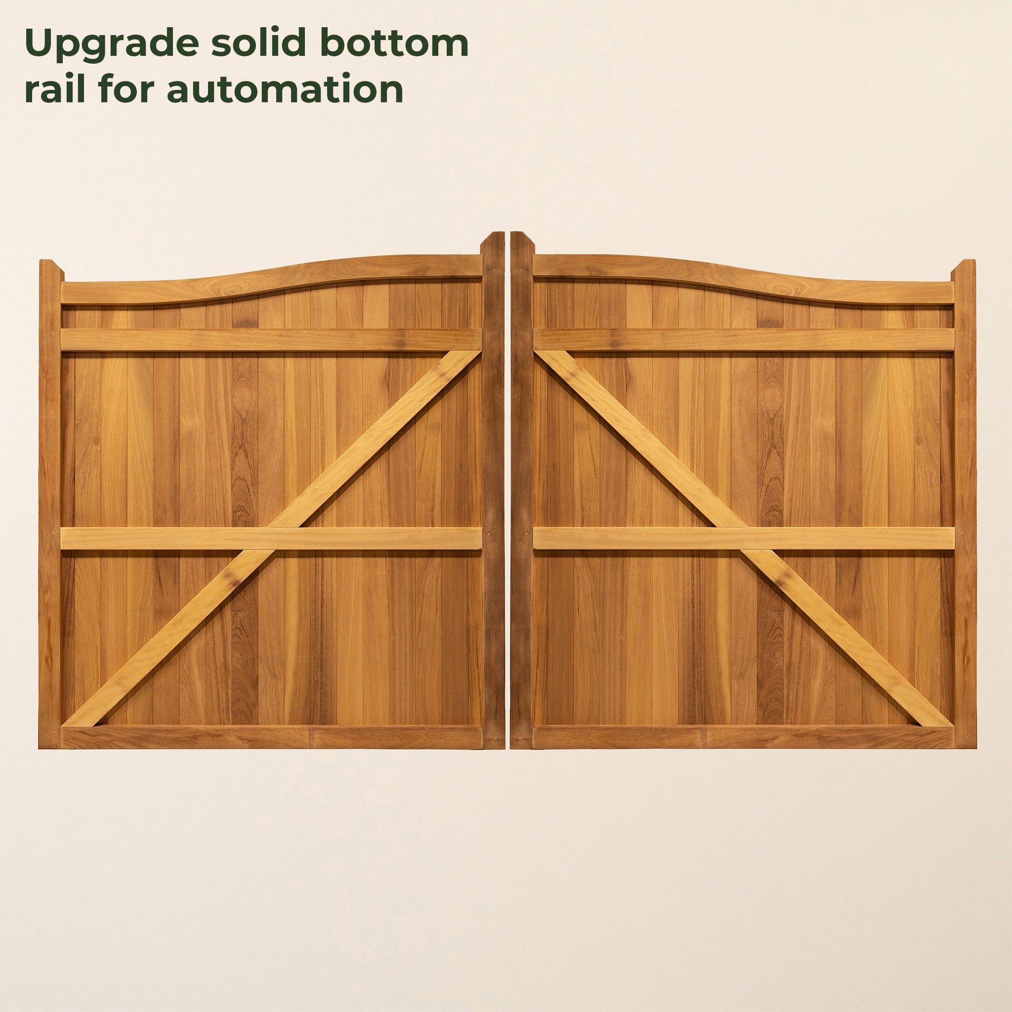 Iroko Swan Neck Mortise & Tenon Driveway Sliding Gate