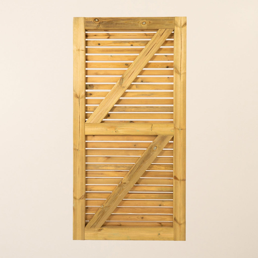 Scandinavian Redwood Slatted Single Gate