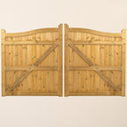 Swan Neck Scandinavian Redwood Sliding Driveway Gate