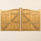 Swan Neck Scandinavian Redwood Gate Pair
