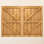 Clovelly Scandinavian Redwood Mortise & Tenon T&G Driveway Gate Pair