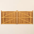 Highampton Iroko Mortise & Tenon Driveway Gate Pair