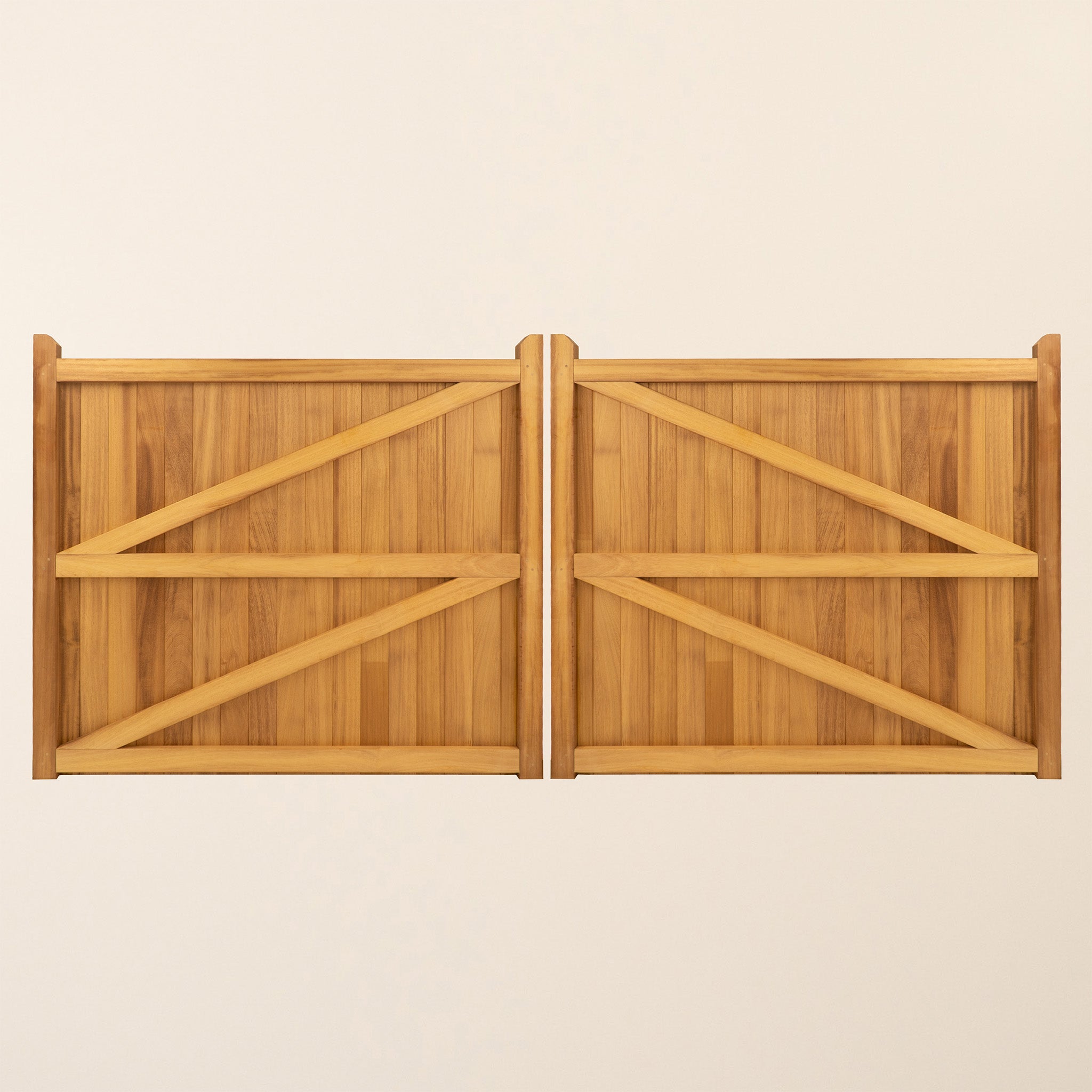 Highampton Iroko Mortise & Tenon Driveway Gate Pair