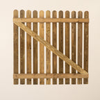 Picket Side Gate Round Top 0.6m Height