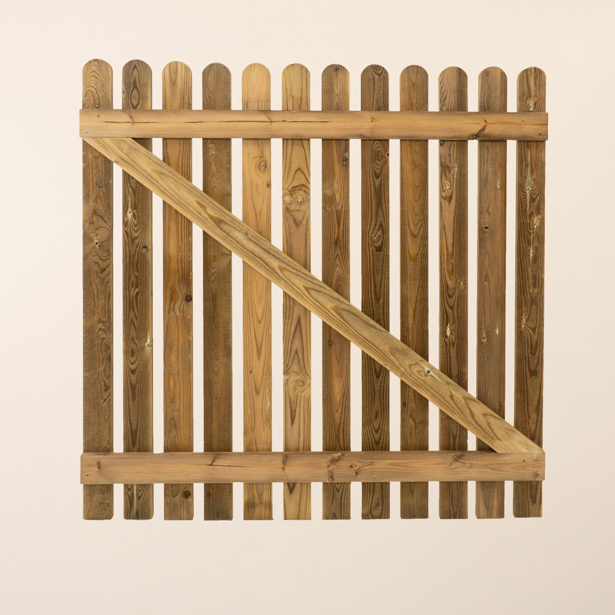 Picket Side Gate Round Top 0.6m Height