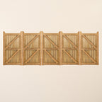 Highampton Scandinavian Redwood Bifold 5-Leaf Driveway Gate