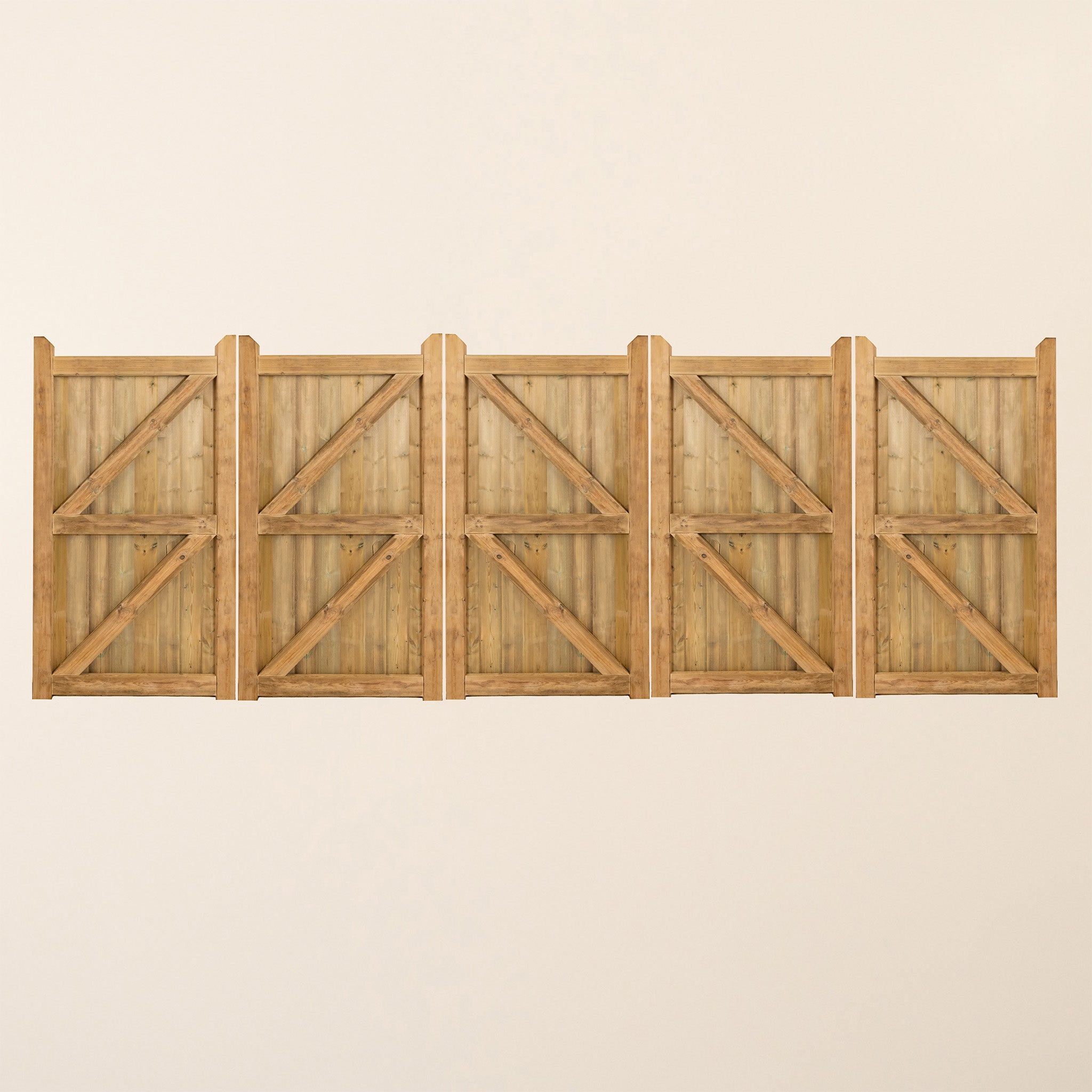 Highampton Scandinavian Redwood Bifold 5-Leaf Driveway Gate