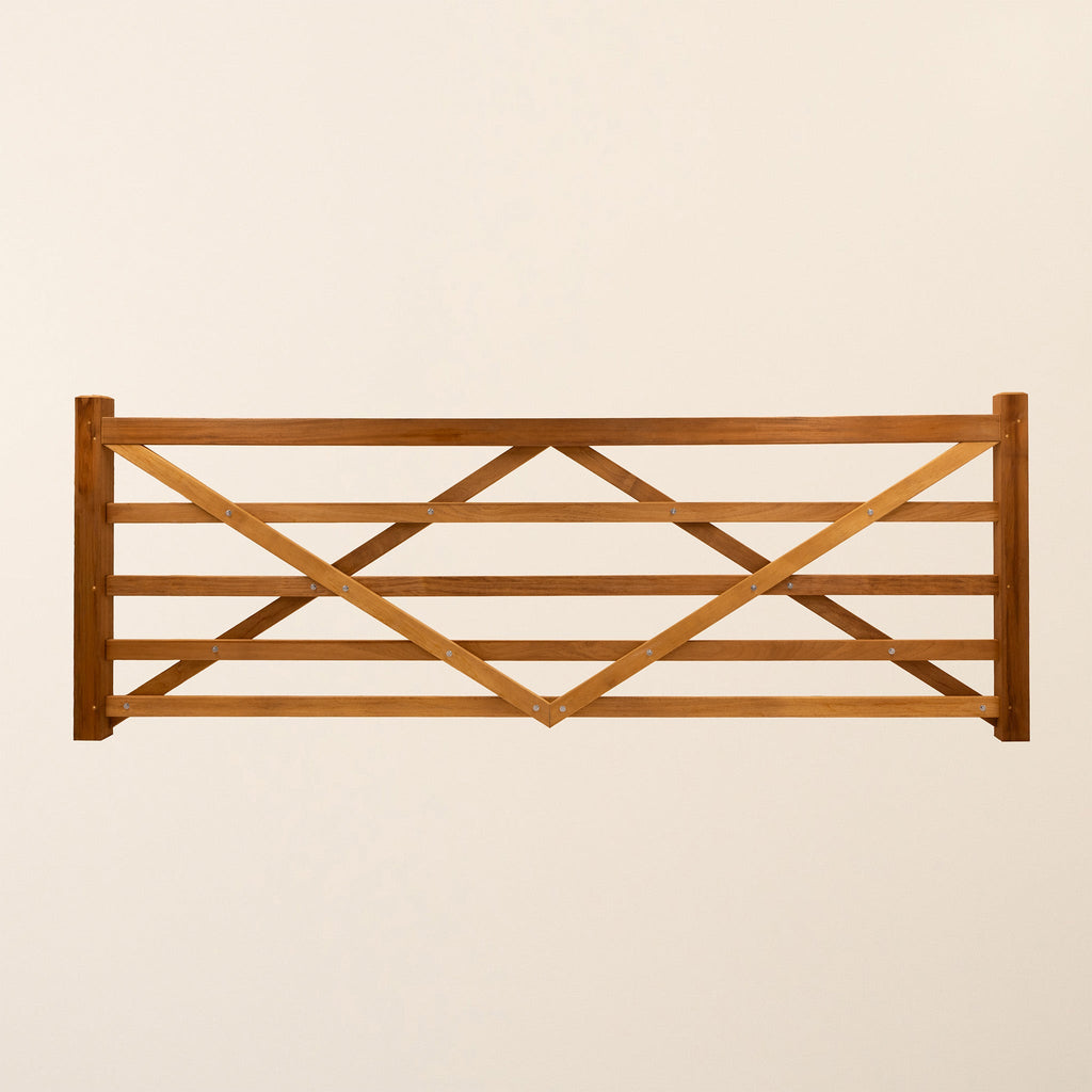 Iroko 5-Bar Entrance Gate