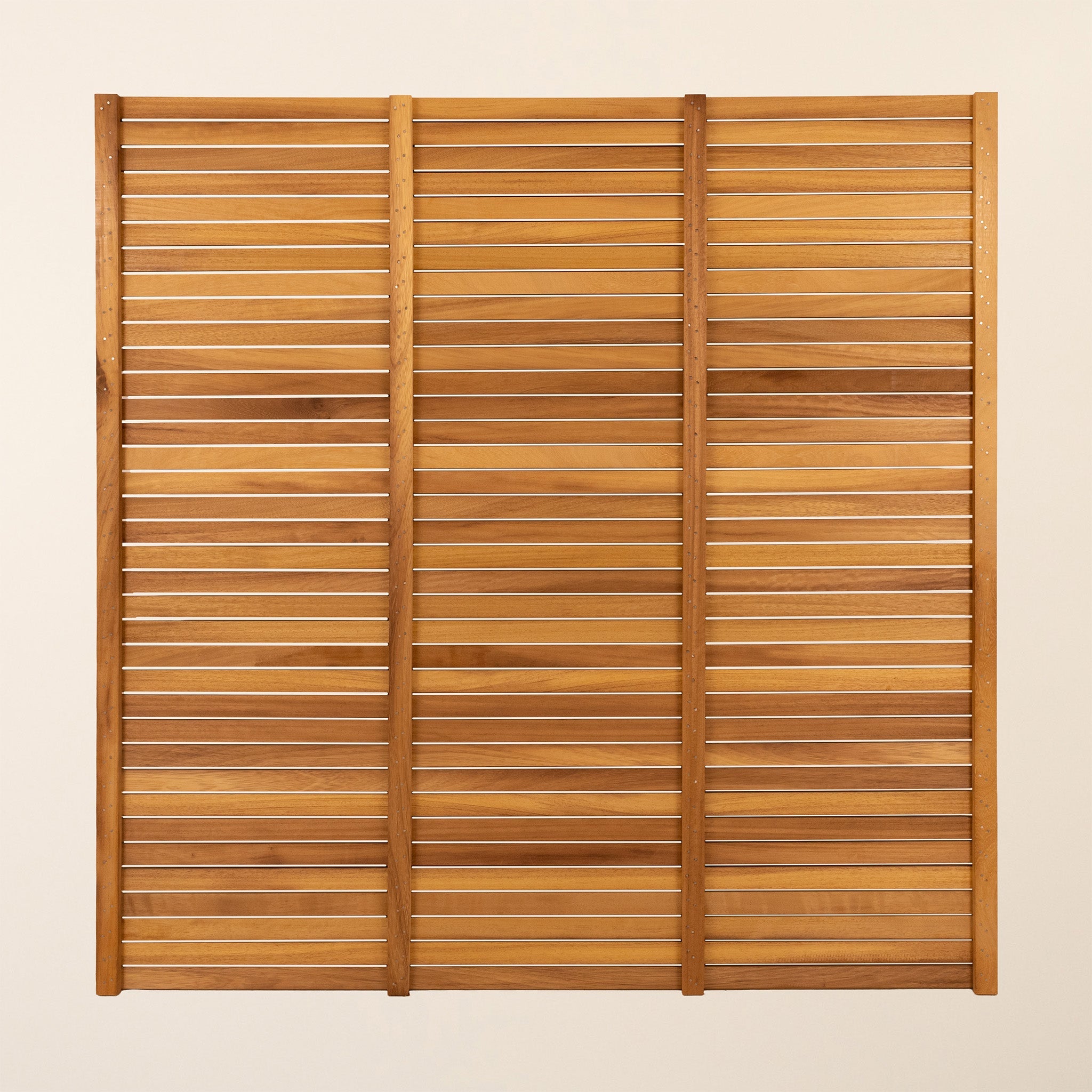 Iroko Slatted Fence Panels (6mm Spacings)
