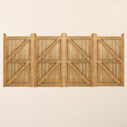 Highampton Scandinavian Redwood Bifold 4-Leaf Driveway Gate