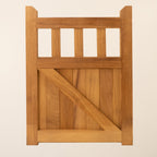 Iroko Cottage Mortise & Tenon 3/4 1/4 Entrance Gates (Pair)