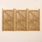 Highampton Scandinavian Redwood Bifold 3-Leaf Driveway Gate