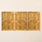 Croyde Scandinavian Redwood Bifold 3-Leaf Driveway Gate