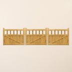 Cottage Scandinavian Redwood Bifold 3-Leaf Driveway Gate