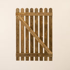 Round Top Pressure Treated Picket Side Gate (0.9m)