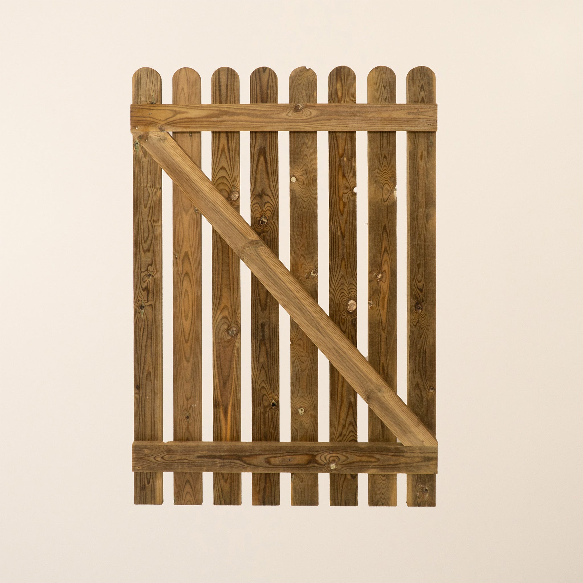 Round Top Pressure Treated Picket Side Gate (0.9m)