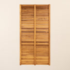 Iroko Slatted Fence Panels (6mm Spacings)