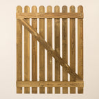 Pressure Treated Picket Round Top Side Gate (1.2m)
