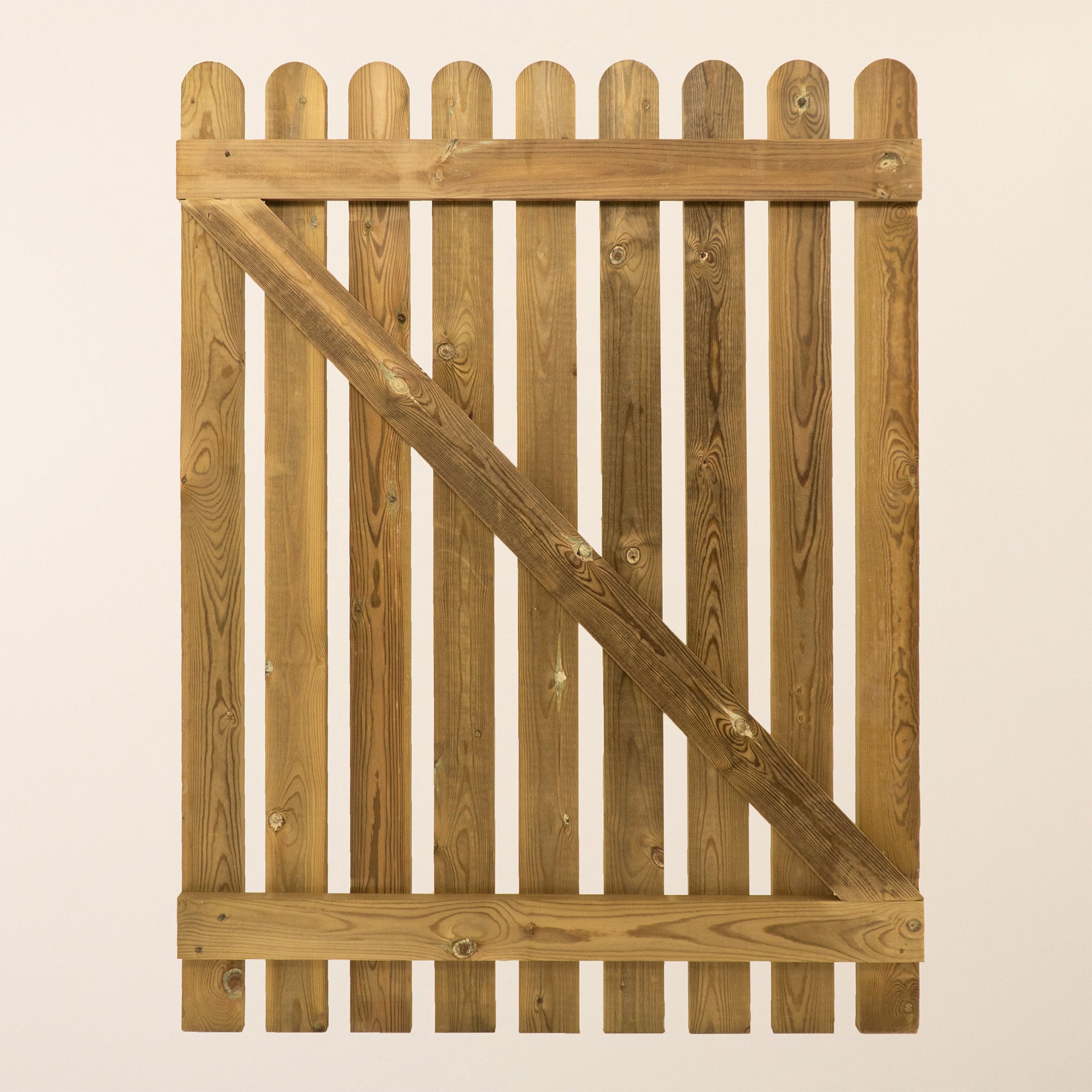 Pressure Treated Picket Round Top Side Gate (1.2m)