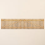 Scandinavian Redwood Picket Driveway Gate Pair