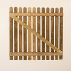 Pressure Treated Picket Side Gate Round Top 1.5m