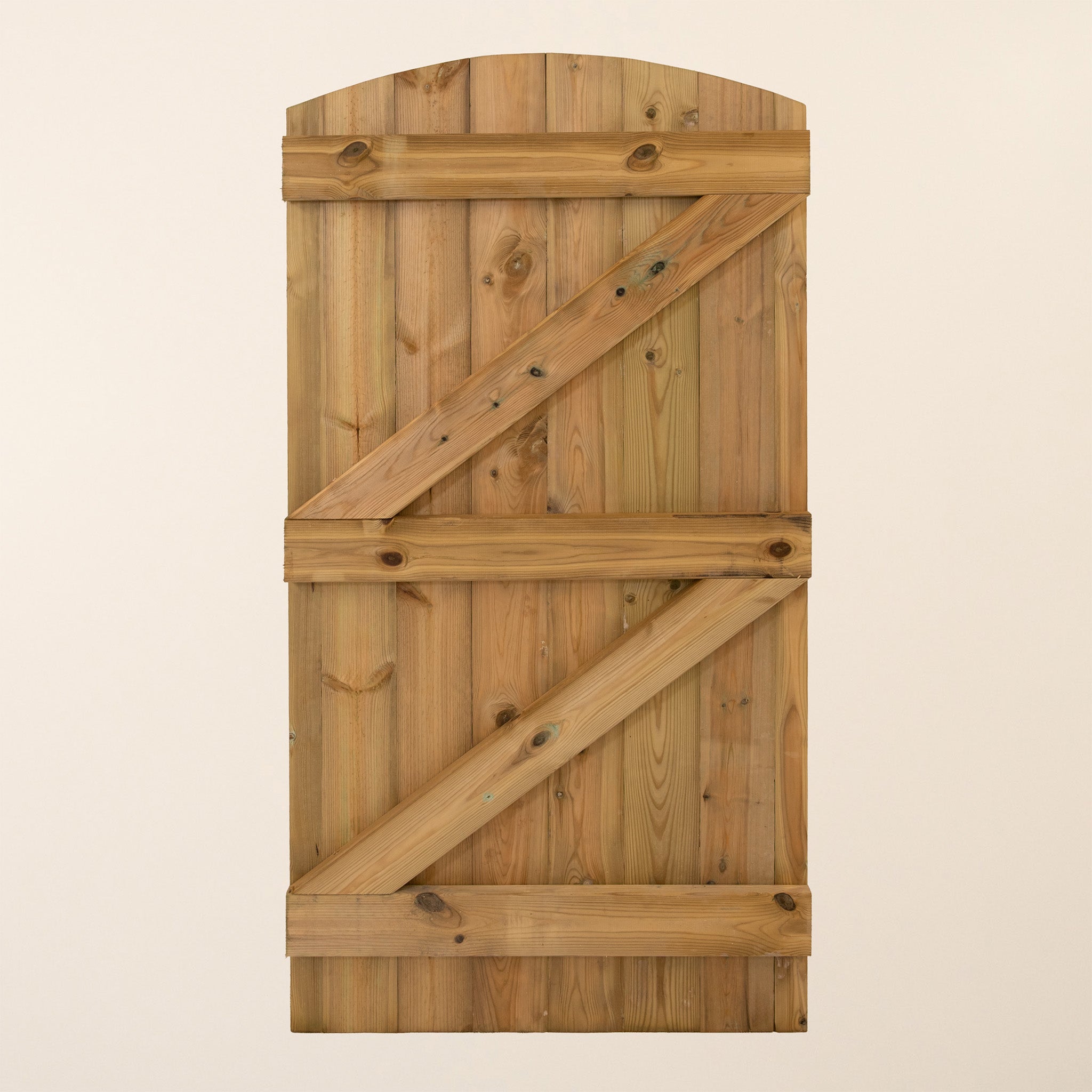 Instow Scandinavian Redwood Curved Top Tongue & Groove Side gate (1.5m High)
