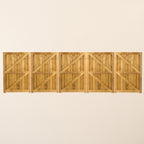 Croyde Scandinavian Redwood Bifold 5-Leaf Driveway Gate