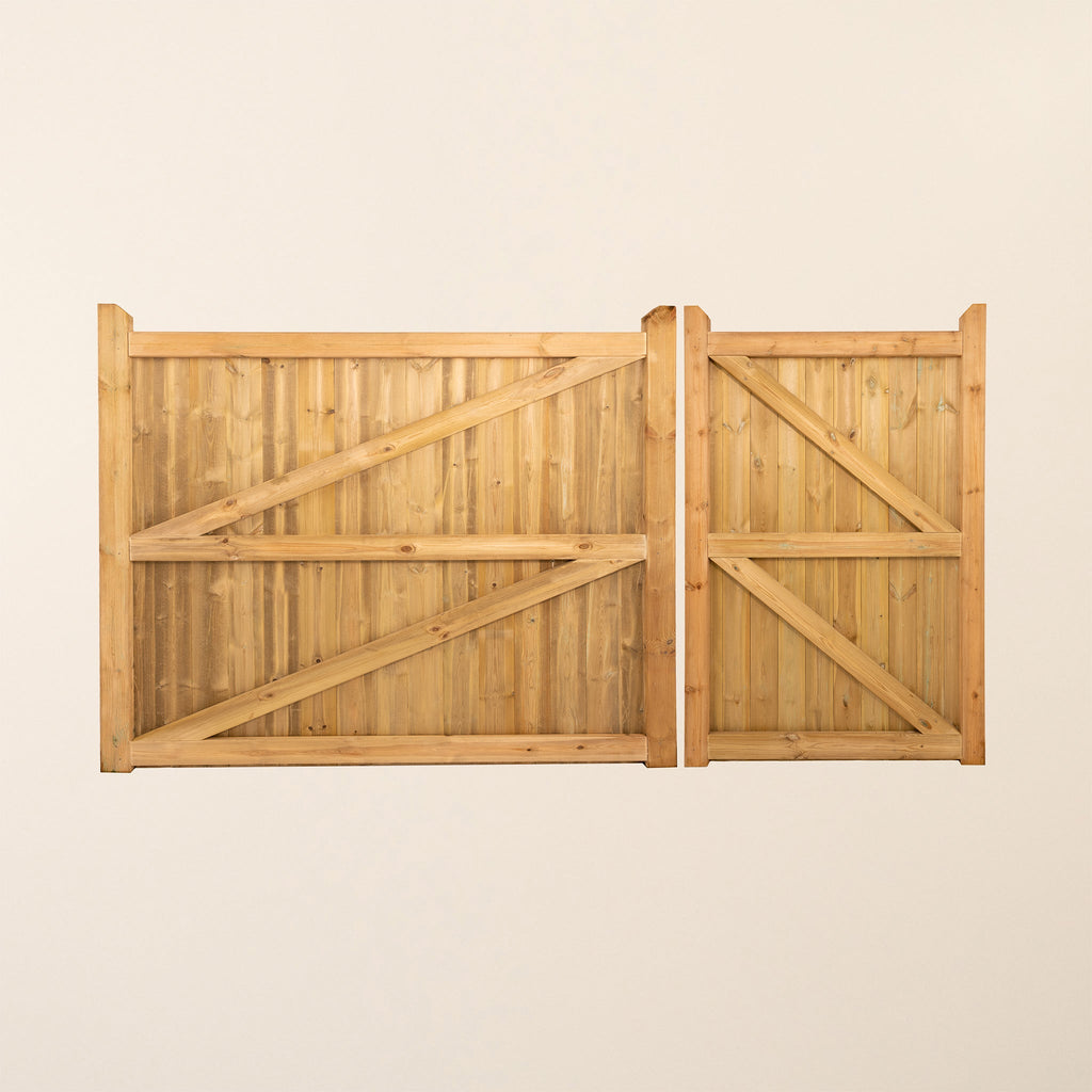 Highampton 3/4 Split Scandinavian Redwood T&G Entrance Gate (Pair)