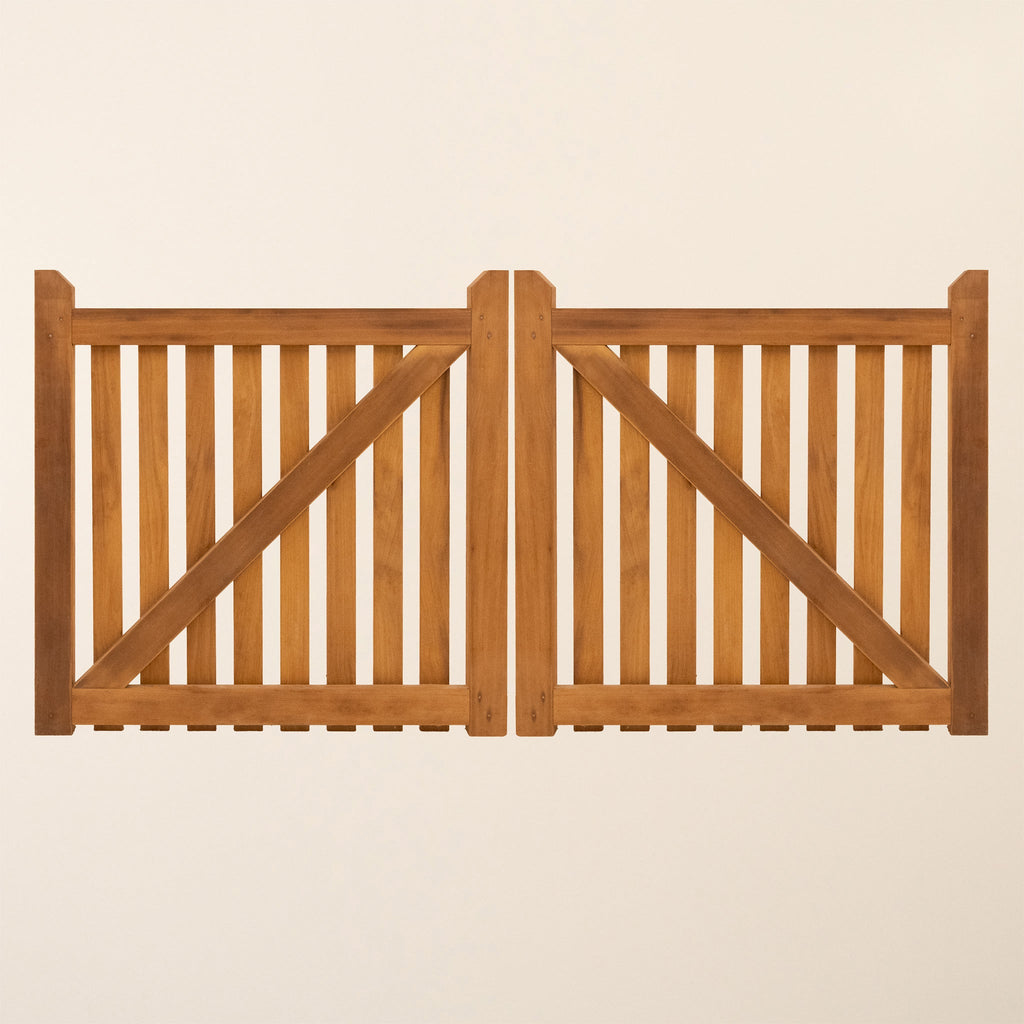 Salcombe Iroko Driveway Gate Pair