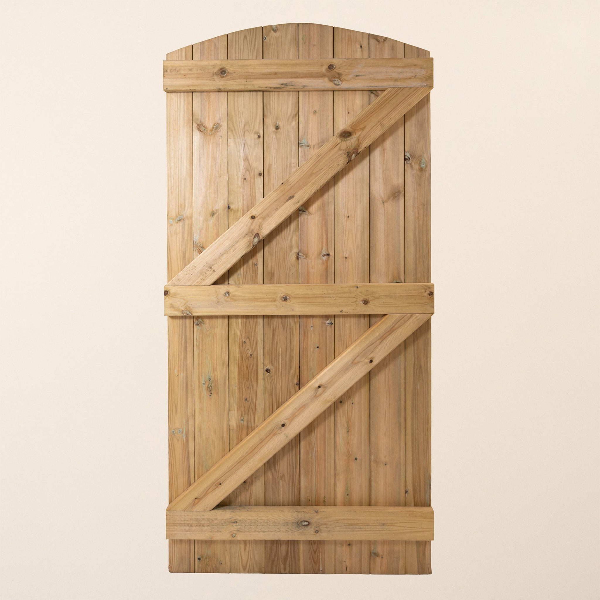 Instow Scandinavian Redwood Curved Top Tongue & Groove Side gate (2.4m High)