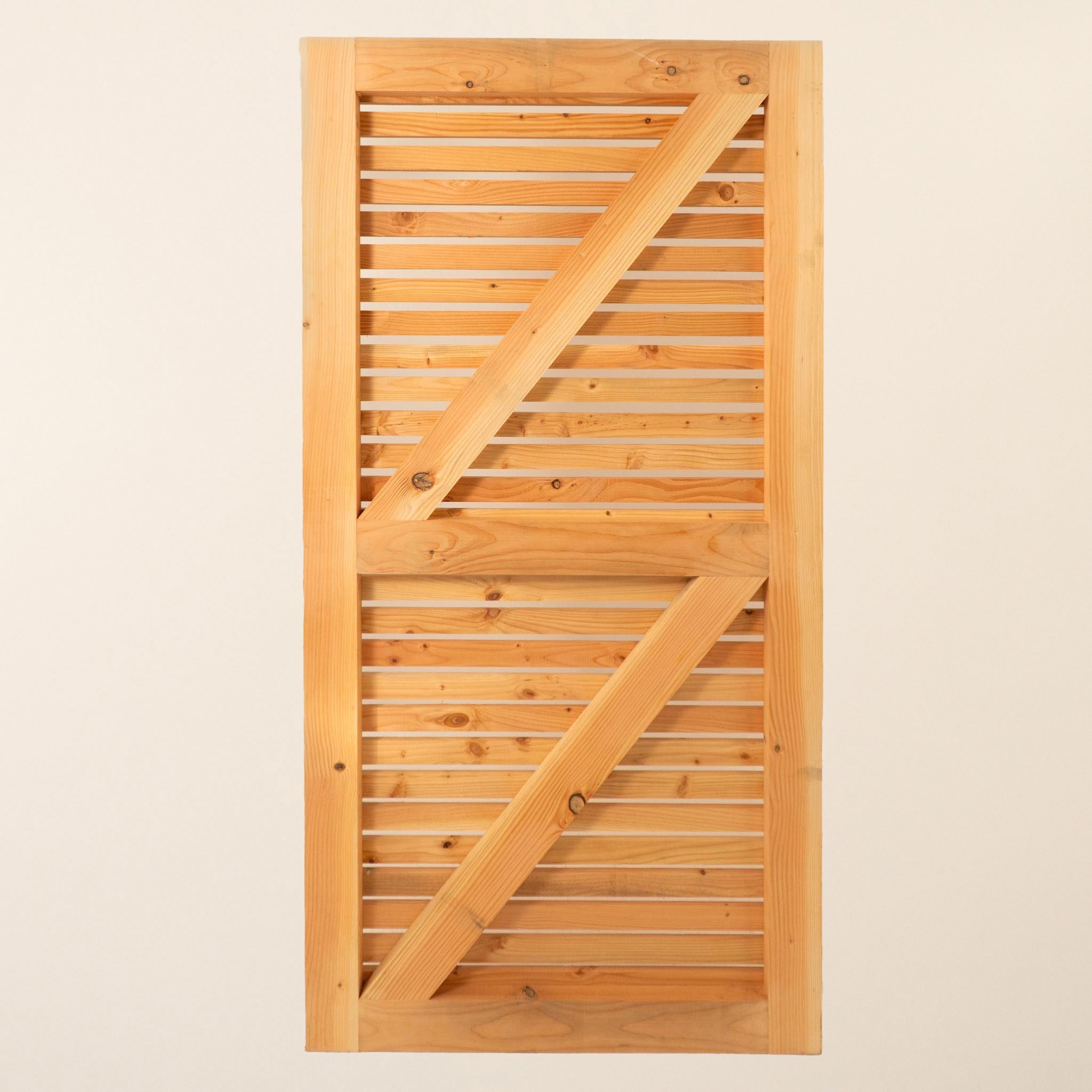 Larch Single Slatted Gate