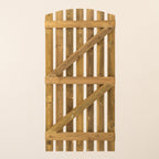 Mixed Softwood Curved Top Premium Picket Gate (1.8m High)