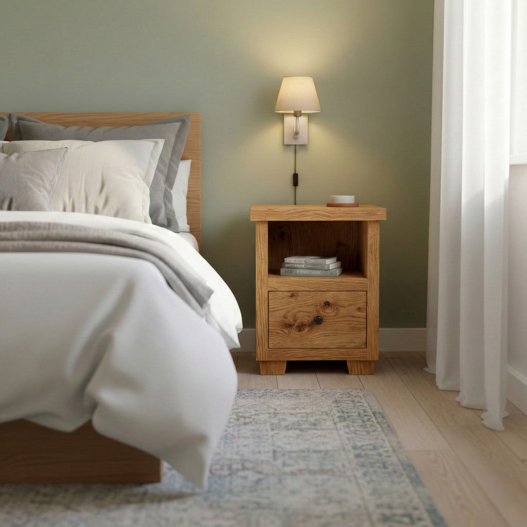 Brixham Scandinavian Pine Bedside Table