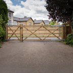 Planed Scandinavian Redwood 5-Bar Field/Driveway Gate
