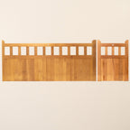 Iroko Cottage Mortise & Tenon 3/4 1/4 Entrance Gates (Pair)