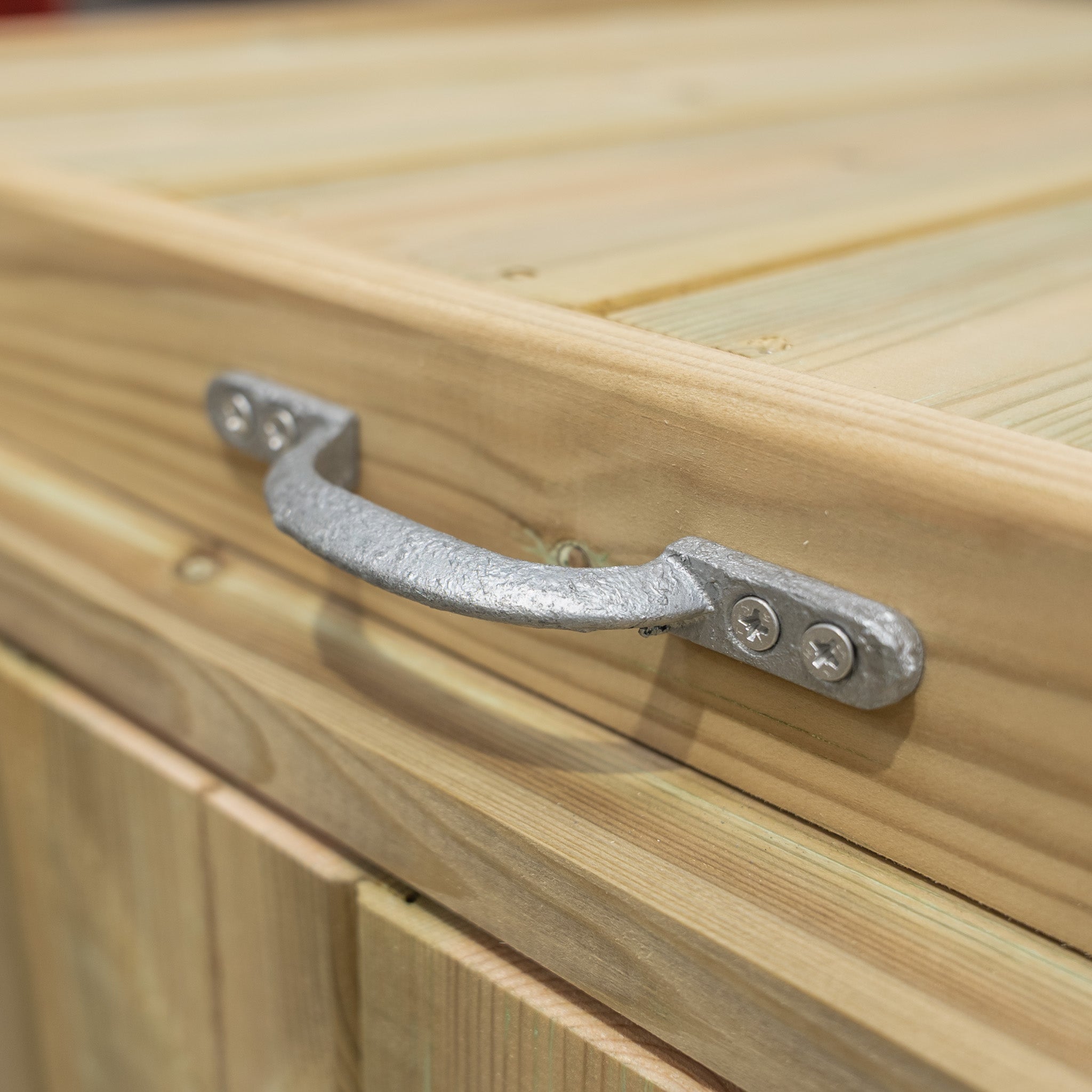 Scandinavian Redwood Wheelie Bin Box Storage Unit