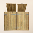Scandinavian Redwood Wheelie Bin Box Storage Unit